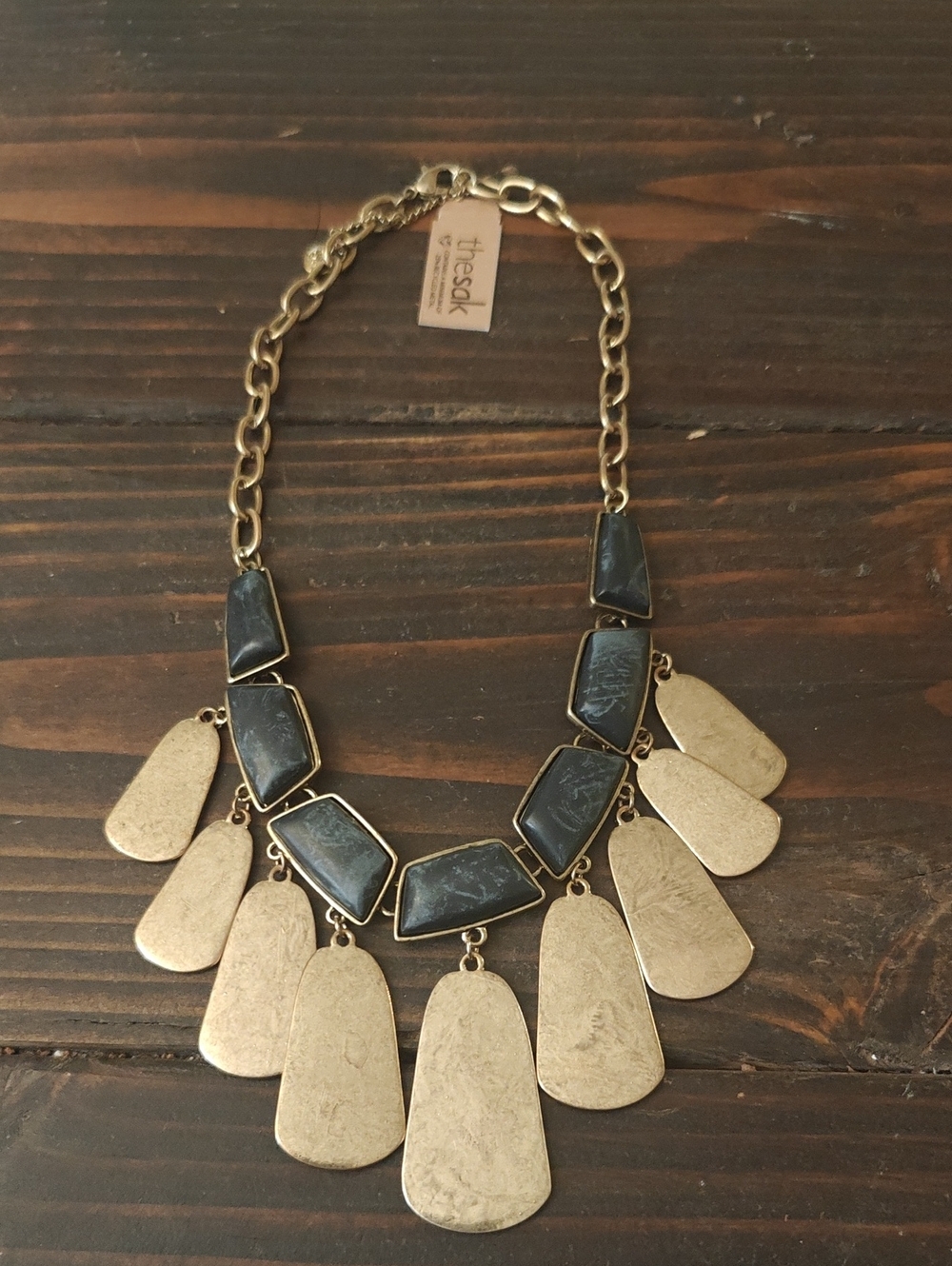 The Sak Gold and Black Layered Pendant Necklace